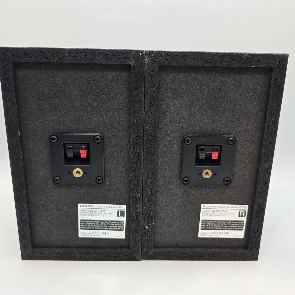 SONY SS-MSP69R Surround Sound Speaker Set of 2 Black Speakers